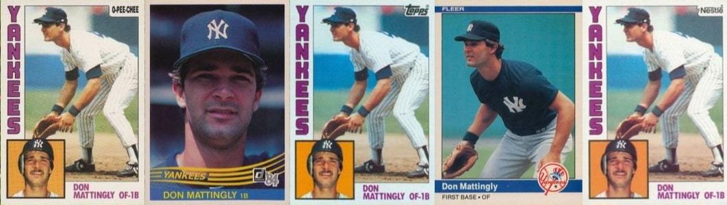 Don Mattingly rookie cards spread
