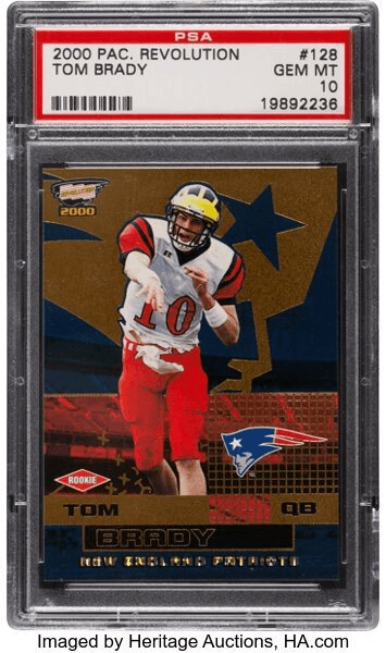 2000 Pacific Revolution Tom Brady Rookie Card #128