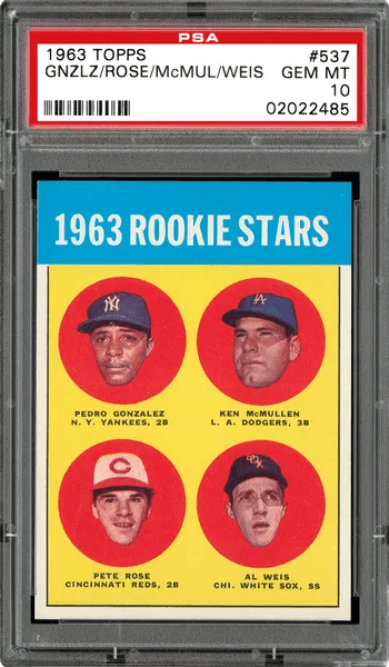 1963 Topps Rookie Stars featuring Pete Rose