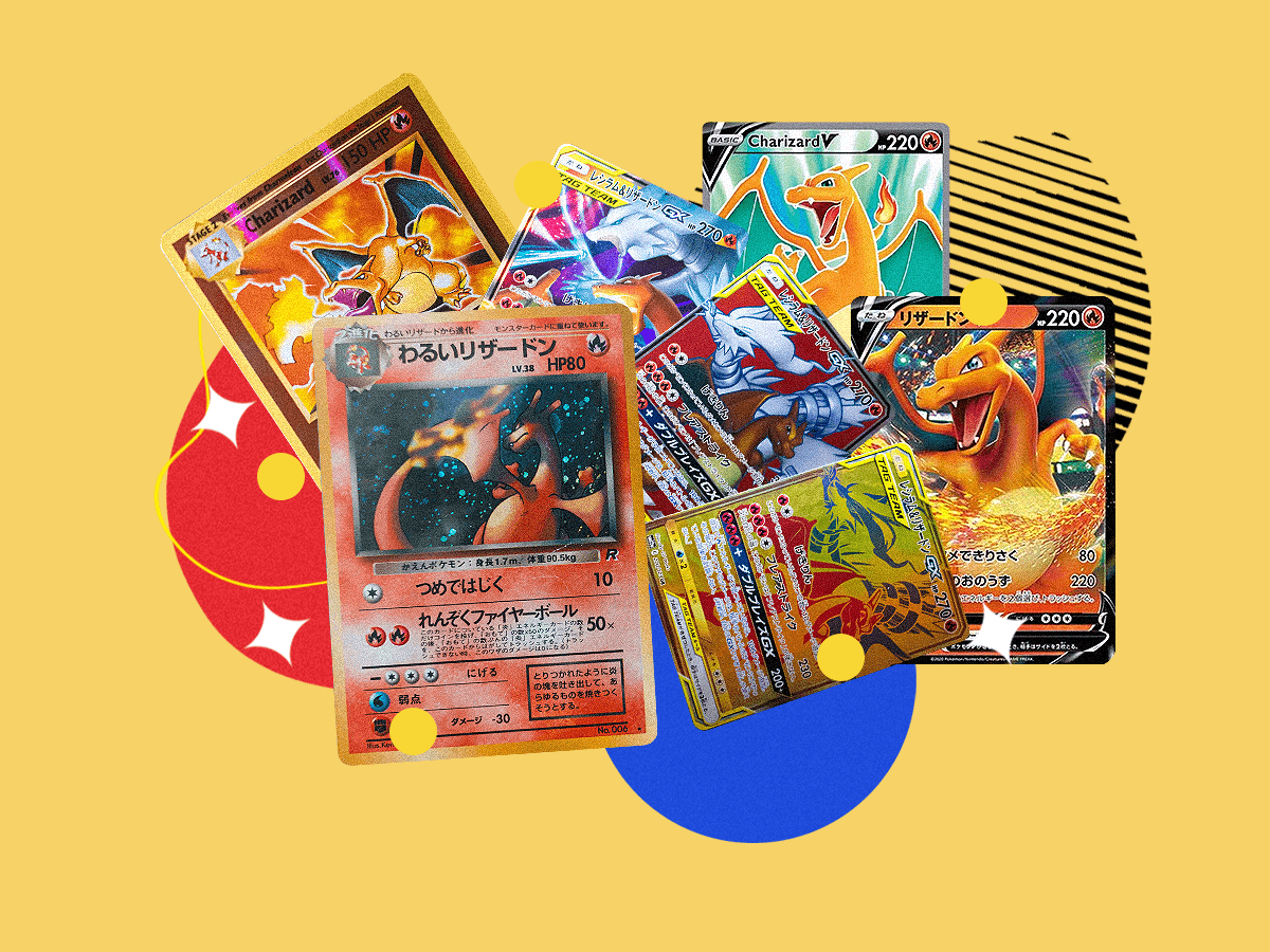 Charizard cards illustration