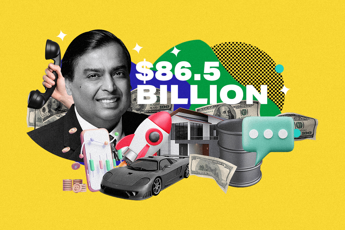 Mukesh Ambani MoneyMade $86.5 Billion Net Worth Graphic