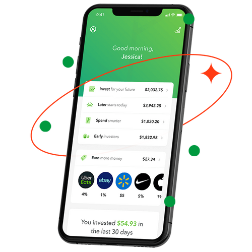Acorns phone screen